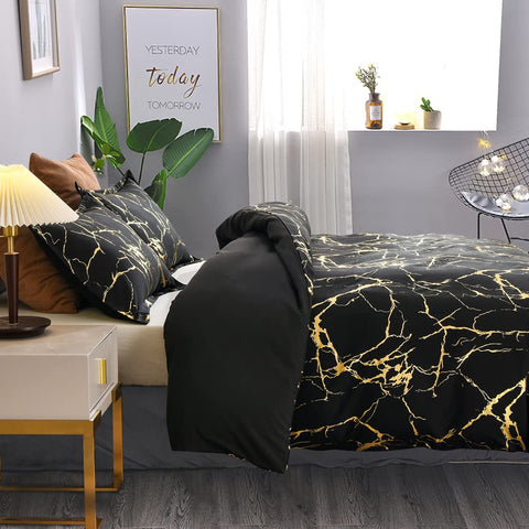 Marble Duvet Cover Set - Soft, Modern & Washable