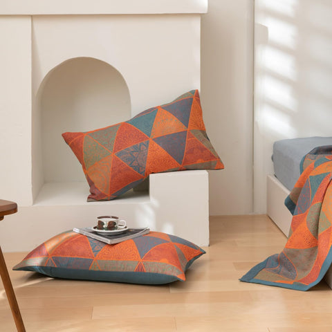 Vintage Cotton Quilt - Half Square Triangle