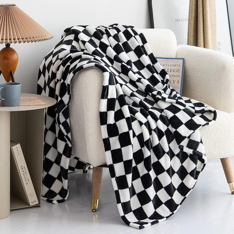 Checkered Flannel Throw Blanket
