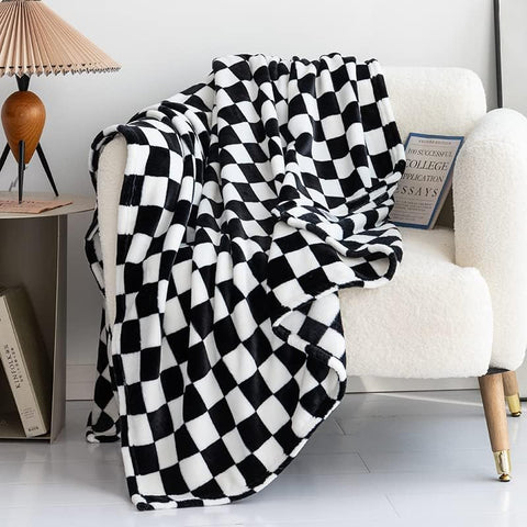 Checkered Flannel Throw Blanket