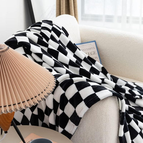 Checkered Flannel Throw Blanket
