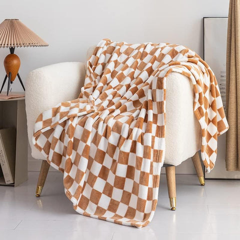 Checkered Flannel Throw Blanket