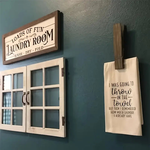 Modern Towel Holder - Rustic Wooden Clothespin