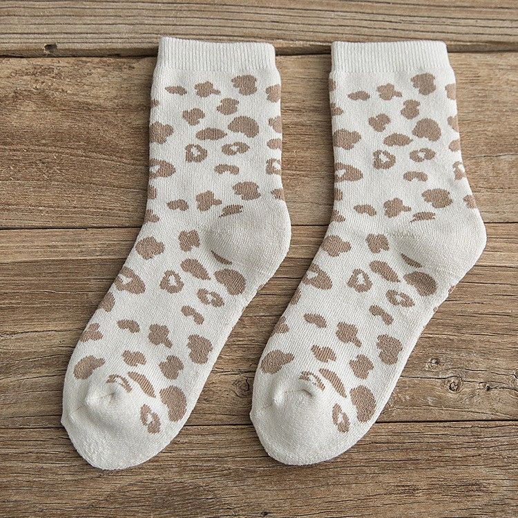 LEOPARD TERRY-COTTON SOCKS