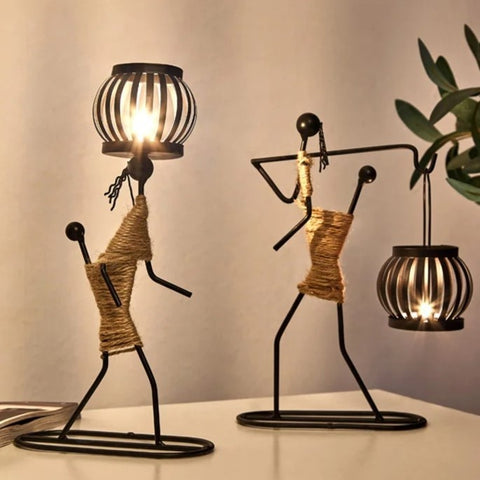 Tribal Elegance Lantern Sculpture
