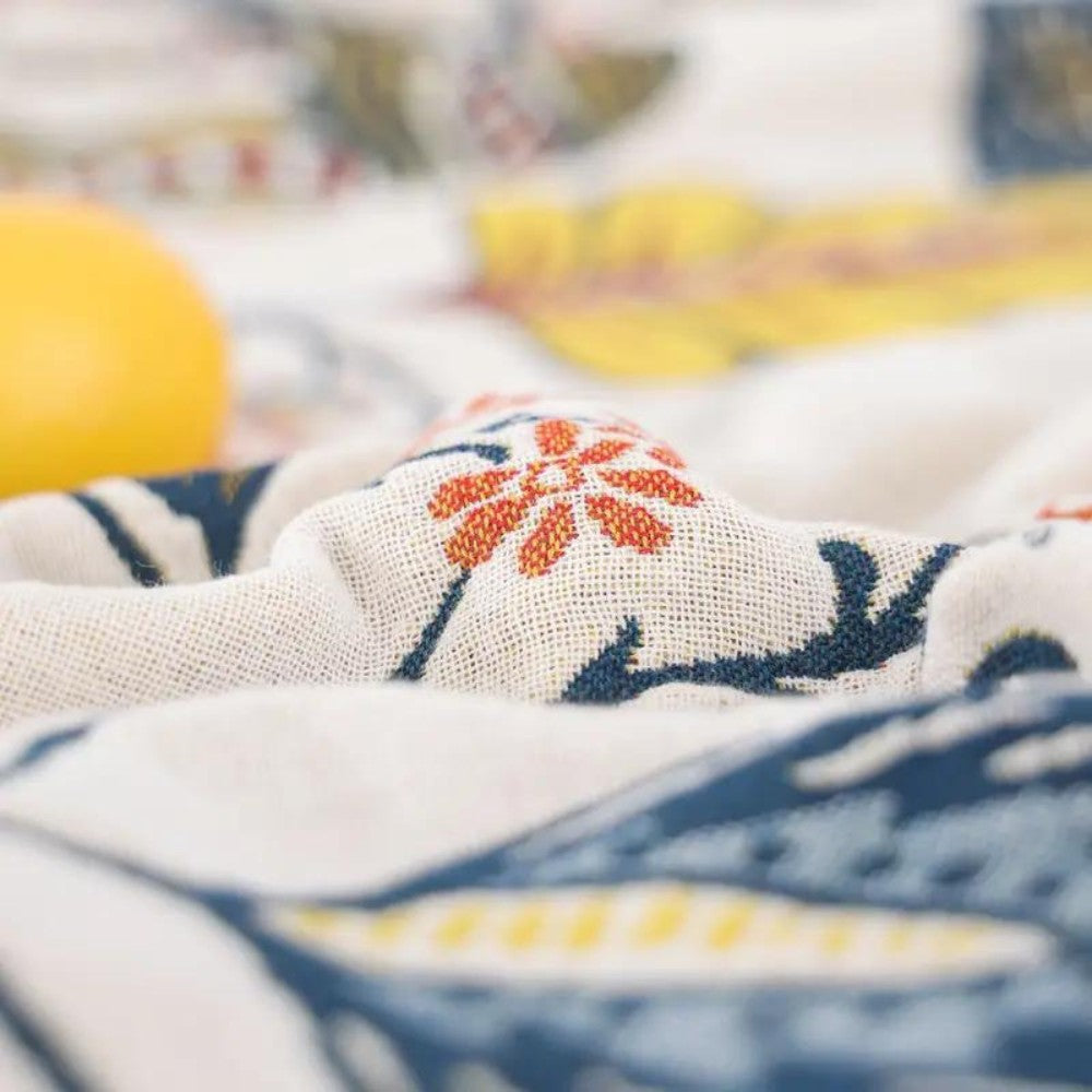 EDEN FLORA TASSELED THROW