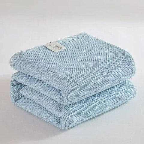Waffle Cotton Throw Blanket - Japanese Style