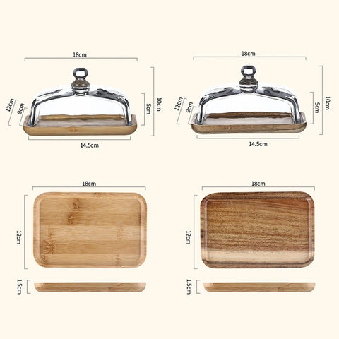 Elegant Glass Butter Dish