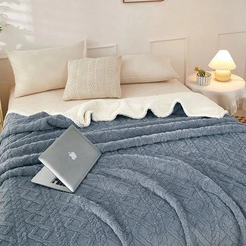 Soft Thick Sherpa Fleece Winter Blanket