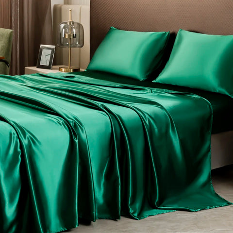 Luxury Satin Sheets - Silky Bedding Set with Pillowcases