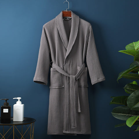 Hinata Waffle Cotton Bathrobe