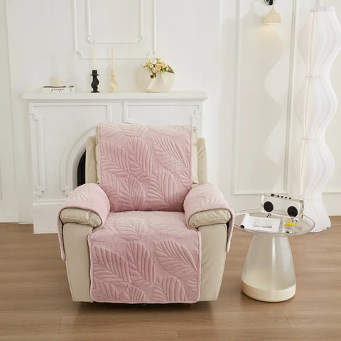 Verdant Leaf Pattern Recliner Cover