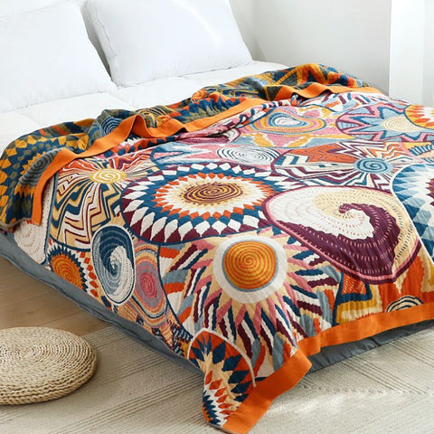 Solstice Spiral Couch Cover Blanket