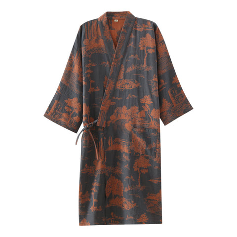 Men’s Lightweight Cotton Kimono Bathrobe