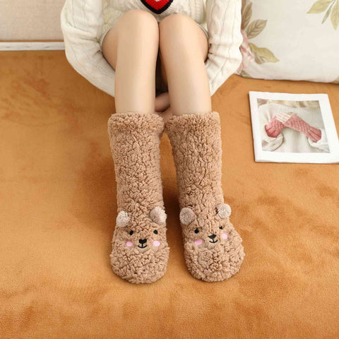 Snuggle-Bear Women’s Fleece Lounge Socks