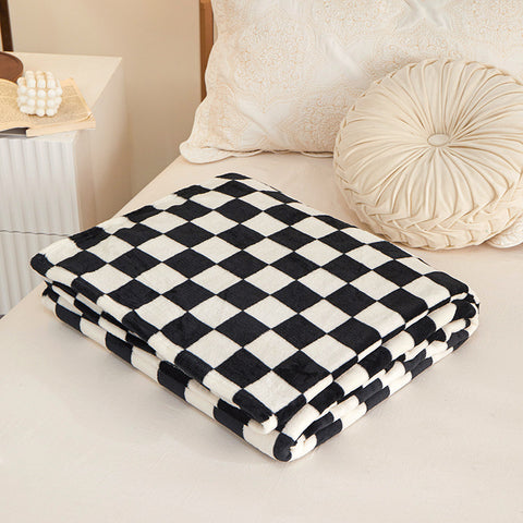 Checkered Flannel Throw Blanket