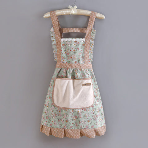 Floral Cotton Kitchen Apron