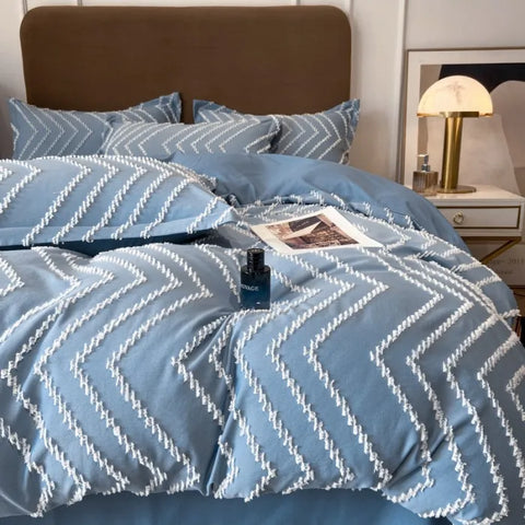 Vintage Tufted Bedding Set - 4PCS