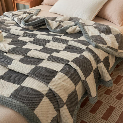 Classic Plaid Cotton Throw Blanket