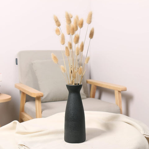 Matte Minimalist Ceramic Black & White Vase Set