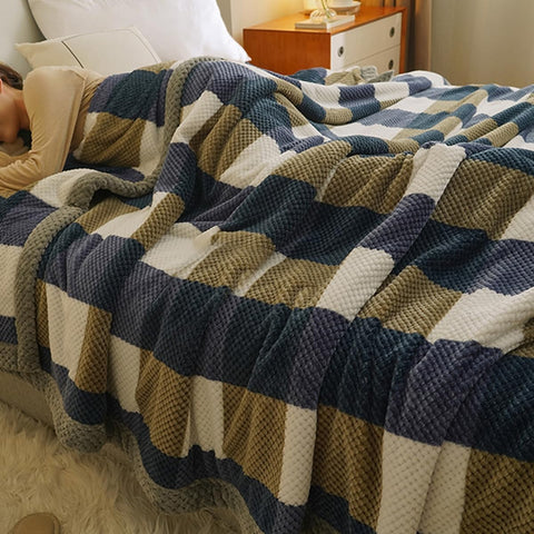 Classic Plaid Cotton Throw Blanket