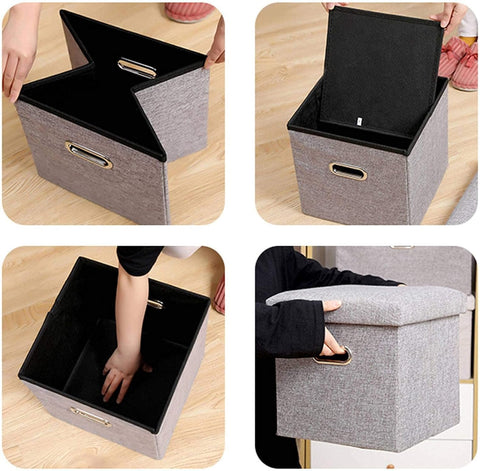 Foldable Storage Ottoman Cube Stool