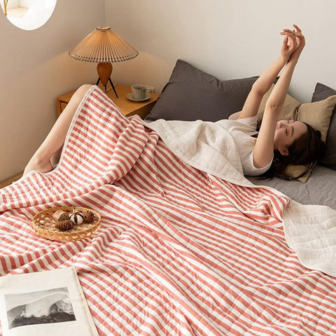 Natsuki Stripped Lightweight Cotton Quilt