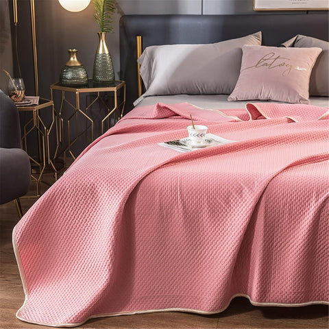 Bentley Rose Blush Silk Summer Quilt