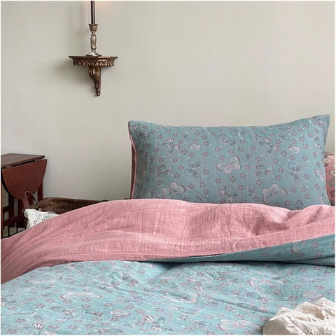Butterfly Garden Cotton Gauze Bedding Set(4 PCS)