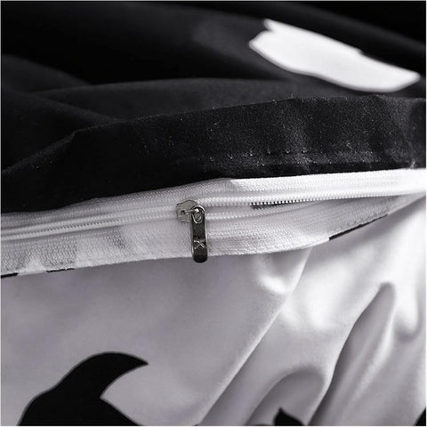 Black & White Bird Reversible Duvet Cover | Bedding Set(3PCS)