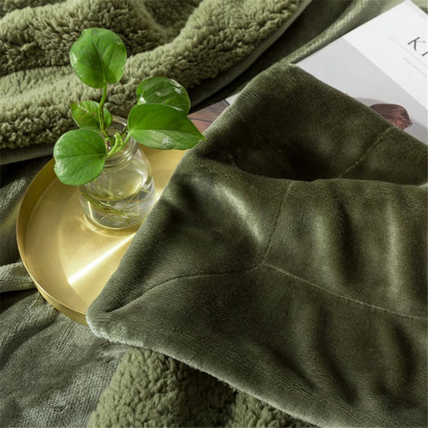 Double Layer Fleece Throw Blanket