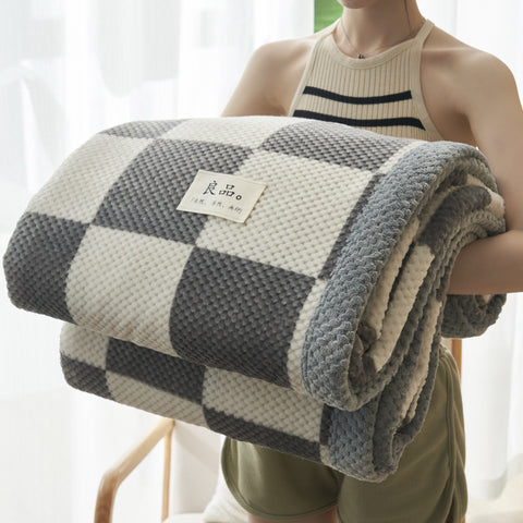 Classic Plaid Cotton Throw Blanket