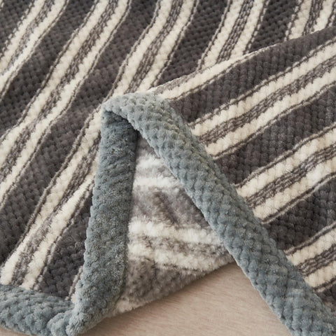 Striped Cotton Throw Blanket