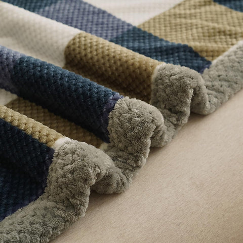 Classic Plaid Cotton Throw Blanket
