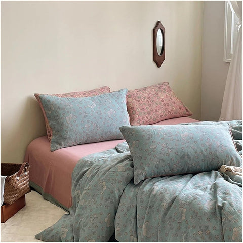 Butterfly Garden Cotton Gauze Bedding Set(4 PCS)