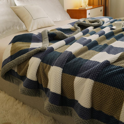 Classic Plaid Cotton Throw Blanket