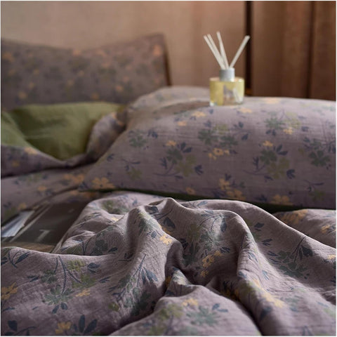 Olive Bloom Cotton Gauze Bedding Set(4 PCS)