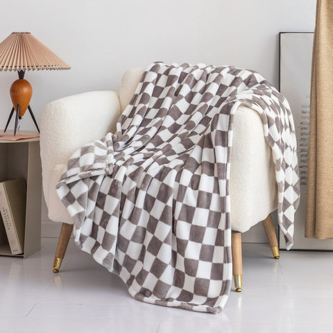 Checkered Flannel Throw Blanket