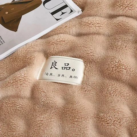 Kyoto Rabbit Plush Blanket - Warm Winter Throw