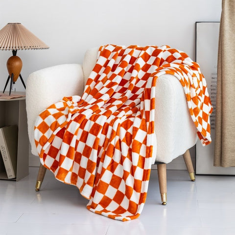Checkered Flannel Throw Blanket