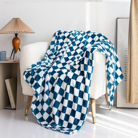 Checkered Flannel Throw Blanket