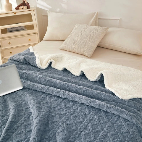 Soft Thick Sherpa Fleece Winter Blanket