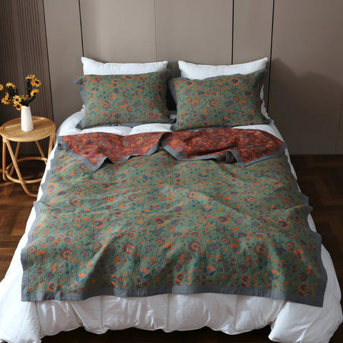 Reversible Cotton Quilt - Vintage Design