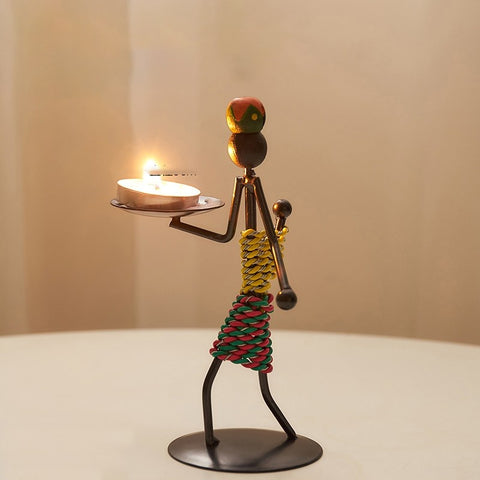 Tribal Elegance Lantern Sculpture