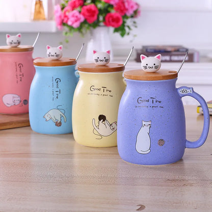 NEKOMORI CERAMIC CAT MUG