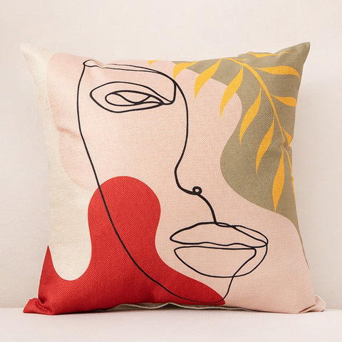 Modena Abstract Face Cushion Cover