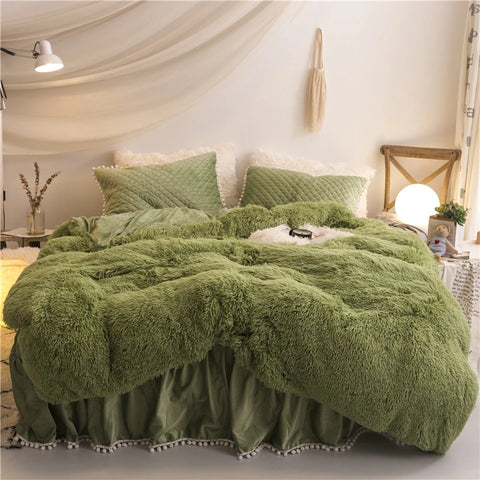 Velvet Duvet Cover - 4 Piece Bedding Set