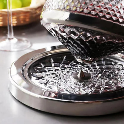 CRYSTAL ELEGANCE ROTATING DECANTER