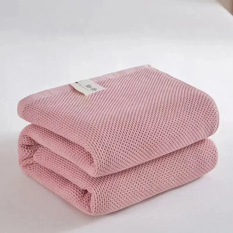 Waffle Cotton Throw Blanket - Japanese Style
