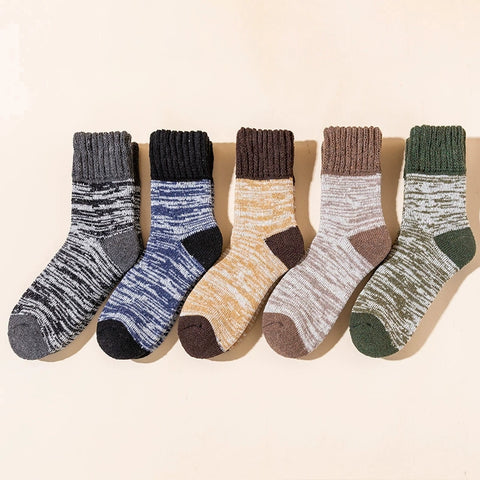 Men's Wool Winter Crew Socks 5-Pack